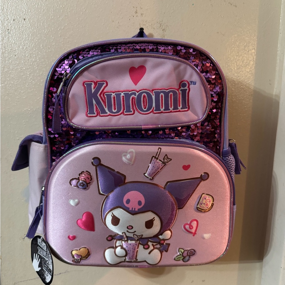 Kuromi Purple and Pink Mini Backpack